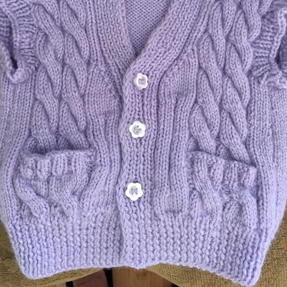 Hand-knitted infant set of 3
